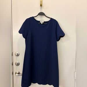 Monteau Navy Blue Stretchy Office/Work Dress
